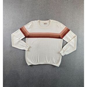 Faherty Horizon Surf Sweater Womens S Fall Dunes Striped Organic Cotton Cashmere